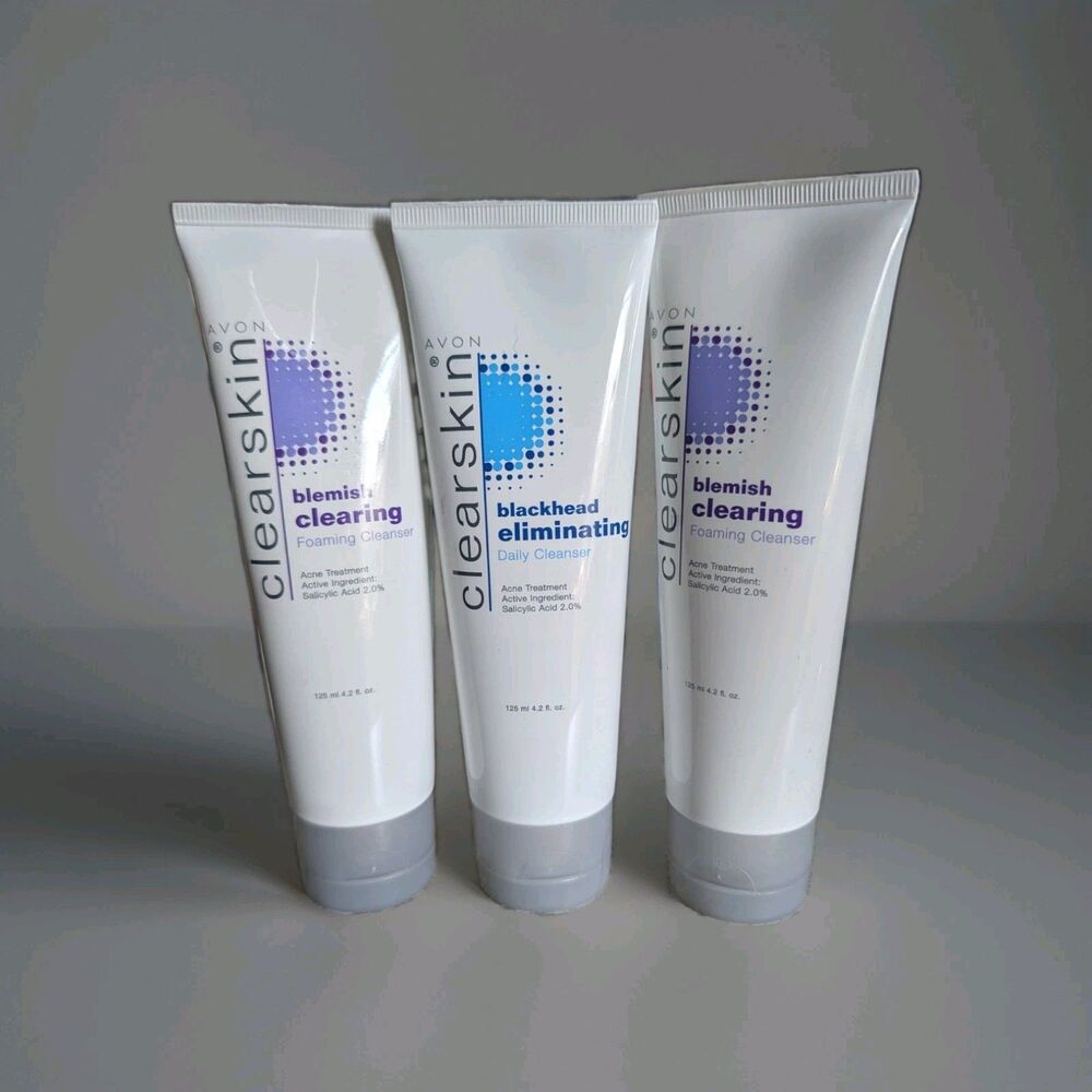 NWT Avon Clearskin Acne Cleanser Lot of 3 (Sealed) Rare